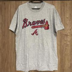 海外古着 MLB アトランタ ブレーブス ATLANTA マジェスティックグレー