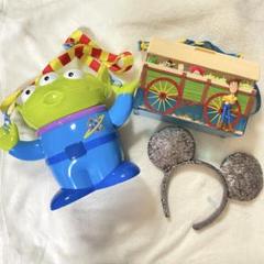ディズニー　トイストーリー　リトルグリーンメン　ポップコーン　カチューシャ