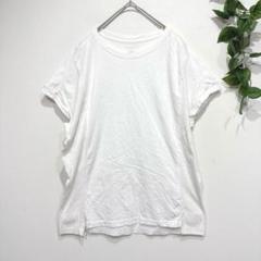 エルケクス　半袖Tシャツ 綿100% カジュアル　シンプル　脇切替デザイン　伸縮