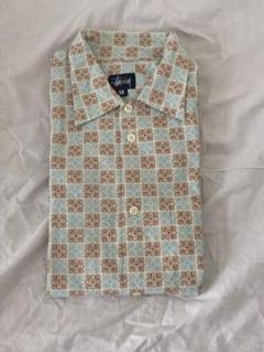 90's stussy s/s shirt block check