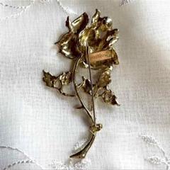 ◆モンクレールmonticole ヴィンテージブローチ 薔薇 パール ゴールド②
