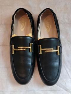 トッズ TOD'S ローファー モカシン黒 BLACK 22.5センチ
