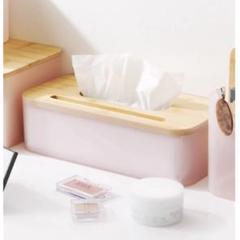 スリーコインズ　3coins ティッシュケース　WEB限定　ピンク　バンブーのサムネイル