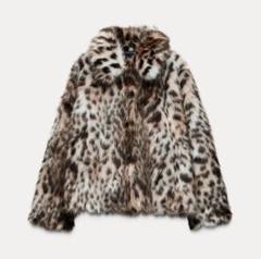 ZARA ザラ ヒョウ柄 レオパード フェイクファーコート - メルカリ