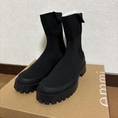 ほぼ新品/emmi×金子綾コラボ　ニットブーツのサムネイル