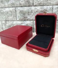 【極美品】カルティエリングケース　ショッパー付き Cartier カルティエ リングケース 指輪ケース 指輪用 BOX 箱
