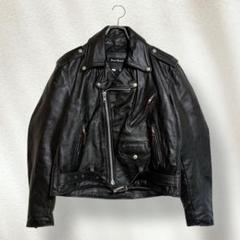 バイク ダブル レザー ライダースジャケット XXL ブラック 黒 2088