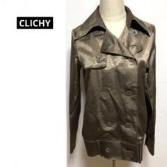 レトロ【クリッシー 】CLICHY メタリック薄手ジャケット　Mサイズ