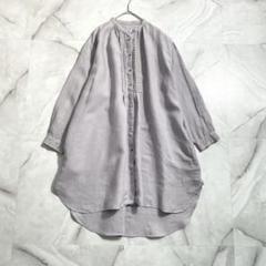 美品　ネストローブ　ブラウス　レース　バンドカラー　ワイドシルエット　フリー 美品 ネストローブ ブラウス レース バンドカラー ワイド