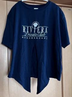 MOUSSY RIVIERA EMBROIDERY Tシャツ ネイビー