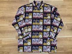 pelle pelle xl 長袖オープンシャツ ペレペレ 総柄　星条旗 国旗