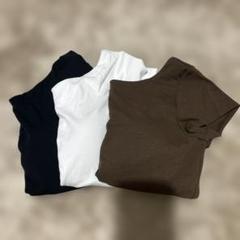 ユニクロ　エアリズムコットンローバックブラTシャツ ブラック ホワイト　ブラウン