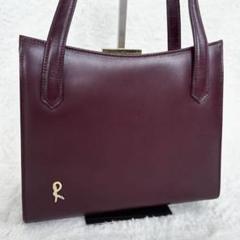 ロベルタディカメリーノ　ハンドバッグ　トートバッグ　ボルドー　がま口　ロゴ金具