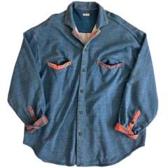 KAPITAL ヴィンテージ加工 TOP裏毛 ネルチェック オーバー シャツ
