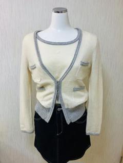 激レア　2枚組　COURRÈGES クレージュ　ロゴ　ニット　カシミヤ 激レア 2枚組 COURRÈGES クレージュ ロゴ ニット カシミヤ