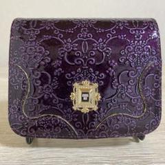 超美品ANNA SUI財布ルーミー 新品未使用パープル アナスイ ANNA SUI ルーミー ラウンドファスナー長財布