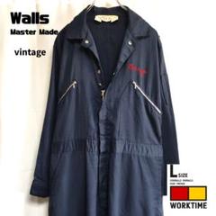 通販 WallsMasterMade ビンテージ メルカリ - 紺 作業着 古着 つなぎ パンツ