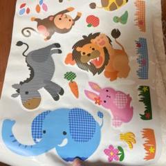 ウォールステッカー 子供 カラフル 動物 装飾 シール ポップ