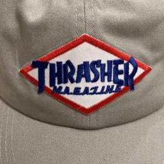 SK8 thrasher logo patch cap light gray