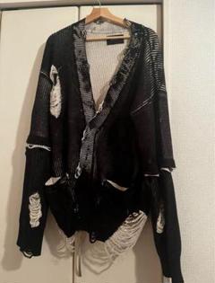 再販なし即完Sサイズ【GRANCY】ディストラクションデザインビッグカーディガン 完売品 GRANCY ディストラクションデザインビッグカーディガン S