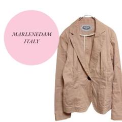 【マーレンダム】MARLENEDAM♡日本製♡麻混♡テーラード%ジャケット♡40