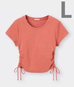 【サイドルーシングT】L 新品未使用　GU ジーユー　Tシャツ　半袖