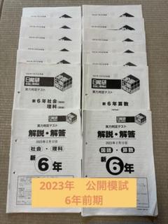 【未使用品】日能研 2024年度 6年生 公開模試　全11回セット 日能研全国公開模試6年11回分 2024年度