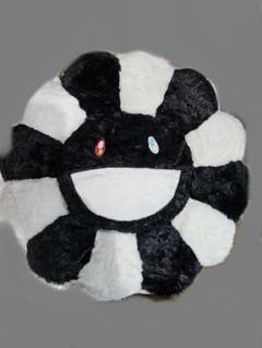 村上隆　フラワークッション　グレー✖️ブラック　30cm 花　クッション　正規品 村上隆フラワークッション お花クッションカイカイキキモノクロ