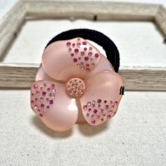 flフラヴィエールナバロ 新品カメリアモチーフポニーヘアゴム フランス製