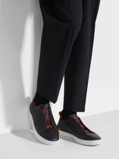 ZEGNA ゼニア　トリプルステッチ　ディアスキン　スニーカー　7.5 8.5