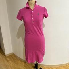 Polo Ralph Lauren ピンク長袖ポロシャツ ワンピースゴルフテニス Polo Ralph Lauren ピンク長袖ポロシャツ ワンピースゴルフテニス