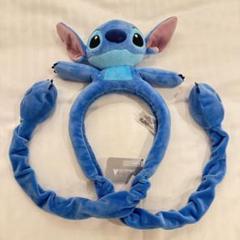 香港ディズニー限定　スティッチ ぬいぐるみカチューシャ 青　タグ付き新品