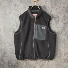 【古着】(L) リーバイス フリースベスト フルジップ ブラック