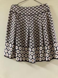 美品！AGNONA アニオナ　総柄　シルク100%フレアスカート 40サイズ
