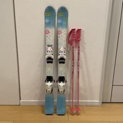 スキー 板 ポール セット スキー136センチ　ポール100センチ SALOMON スキー 板 ビンディング付き スキーセット 23-24