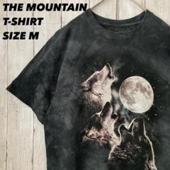 THE MOUNTAIN タイダイ染めウルフアニマルプリントTシャツ　M 古着