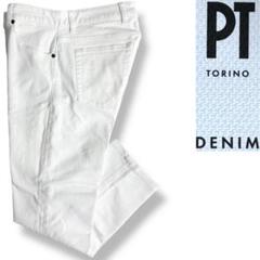 J5126美品 PT torino DENIM ストレッチデニム ホワイト 32