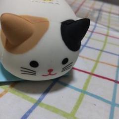 リヒトラブ PuniLabo 寝ころびペンポーチ 猫 シリコン製 三毛猫