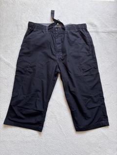 ありがとうございます。最終底値!AURALEE 黒 ワークパンツ・カーゴパンツ 黒 カーゴショートパンツ 4ポケット ウエストゴムあり LLサイズ