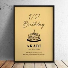 バースデーポスター 誕生日【t_01】A4 A3 A2 A1・お色味文字選べます