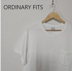 ORDINARY FITS シンプル ポケット Tシャツ｜ホワイト｜サイズ：３