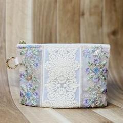 インド刺繍リボンポーチ