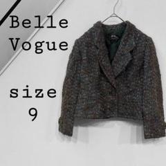 Bell Logue【F】ショート丈テーラードジャケット グリーン系 パーティ