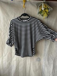 THE SHOP TKボーダー七部袖カットソー