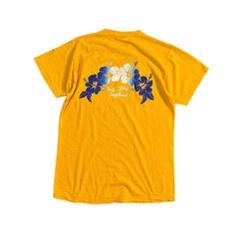7SM5 ハイビスカス　バックプリント　半袖シャツTシャツ　古着used