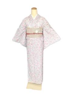 A5 夏物 かわいい花模様 薄ピンク 綿 薄物 絽 紗 小紋 着物 A5 夏物 かわいい花模様 薄ピンク 綿 薄物 絽 紗 小紋 着物 着物