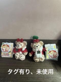 ダッフィー シェリーメイ ぬいば クリスマス 2013 2013クリスマスのダッフィーとシェリーメイのぬいぐるみバッジ