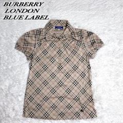 【新品タグ付】BURBERRY BLUE LABELパーカー　ロゴ刺繍　青×白 美品【バーバリーブルーレーベル】刺繍ロゴ パーカー フーディ
