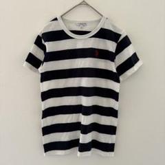 キッズ男の子　160 ボーダー半袖トップス　ワンポイント　美品