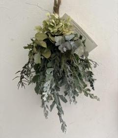 アナベル　紫陽花　ユーカリ　ローズマリー　ラベンダー　スワッグ　ドライフラワー